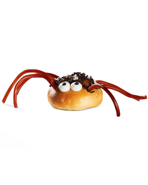 Vanillas utklädd till spindel