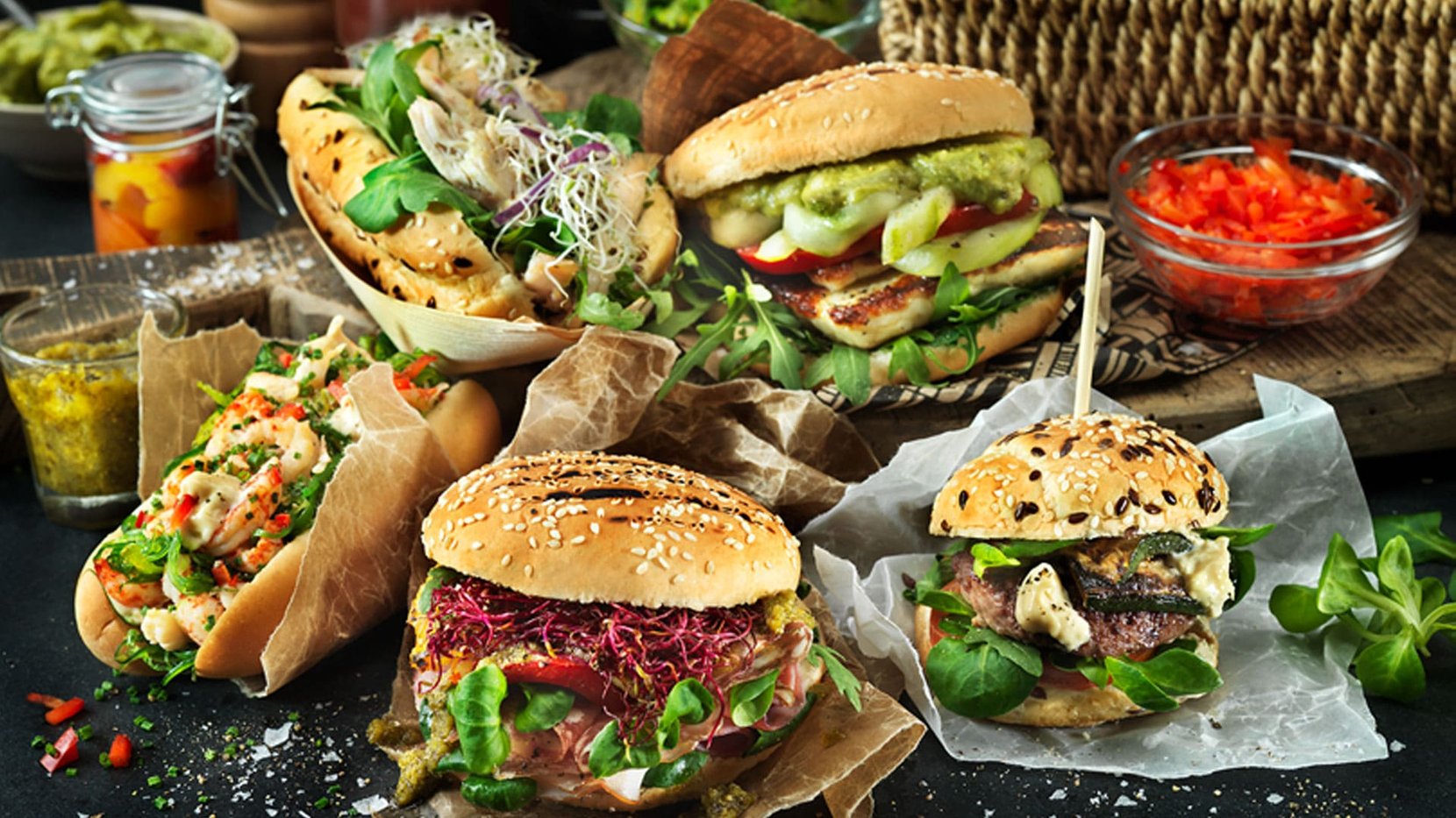 Bild på Hamburgare