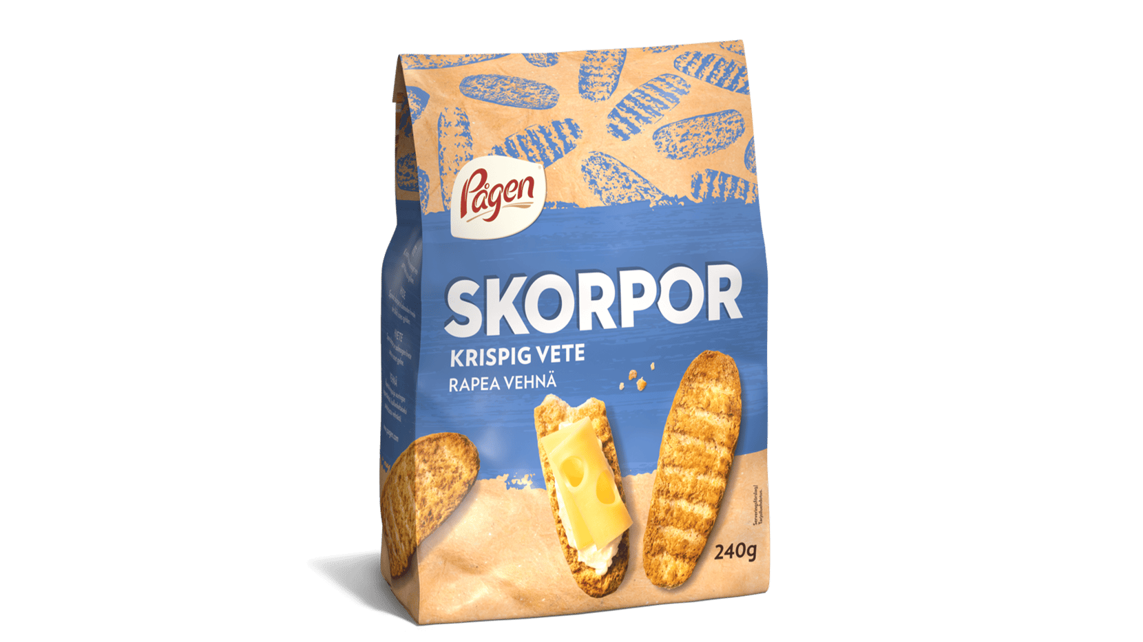 Bild på Vete skorpan i sin förpackning