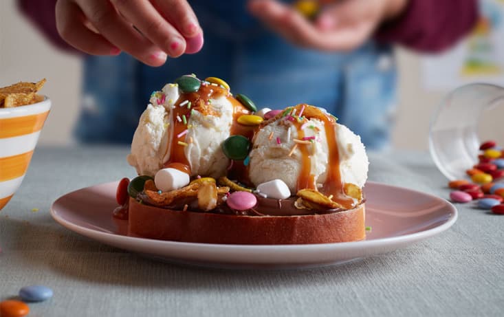 Macka med Glass, Chips & Chokladsås - All in - Recept | Pågen