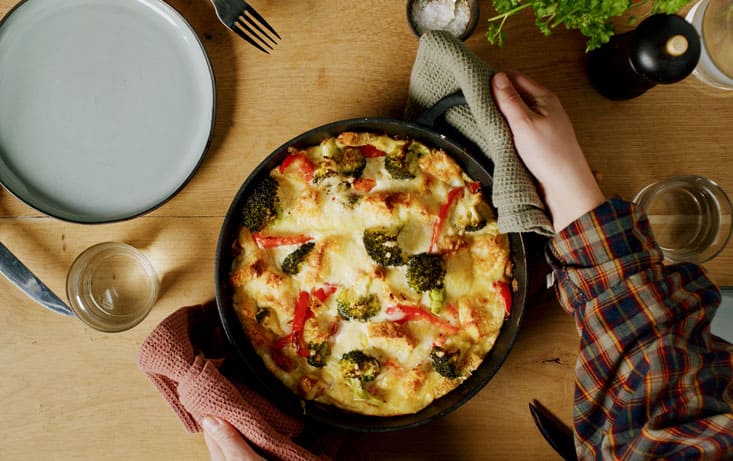 Brödgratäng med skinka och broccoli - Pågen Rosta - Recept | Pågen