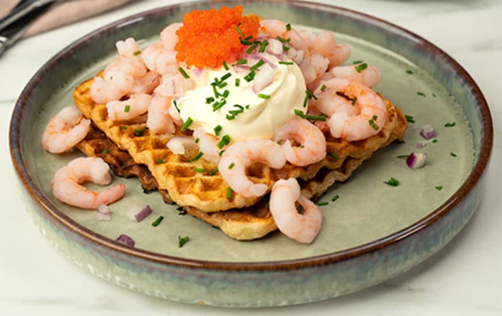 Brödvåffla med räkor  - Recept | Pågen