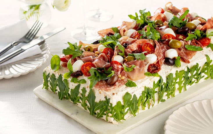 Italiensk smörgåstårta med lufttorkad skinka  - Recept | Pågen