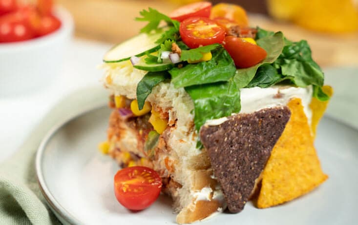 Tacosmörgåstårta med nachos - JätteFranska - Recept | Pågen