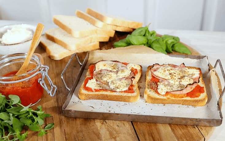 Pizzamackor med skinka - Jättefranska - Recept | Pågen