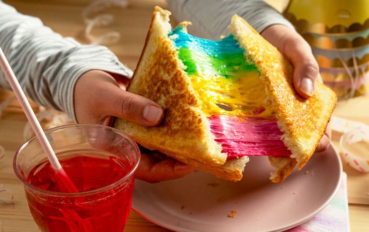 Rainbow grilled cheese på JätteFranska - Recept | Pågen