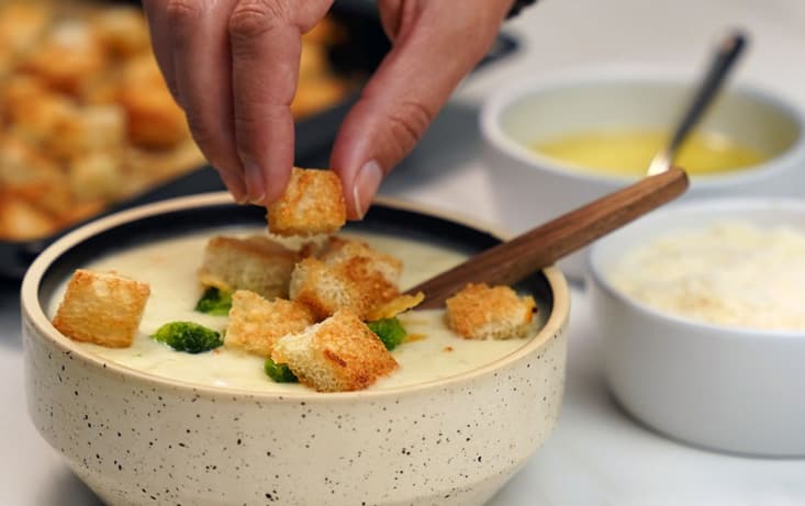 Vitlök & parmesan krutonger - Rosta - Recept | Pågen